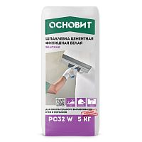 Шпаклевка цементная суперфинишная Основит Белсилк PC32 W белая 5кг