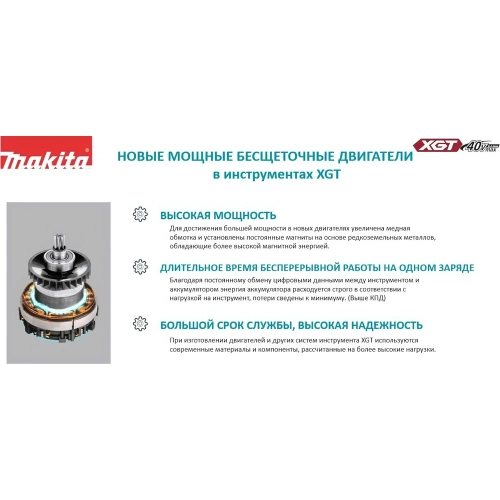 Аккумуляторная дрель-шуруповерт Makita XGT BL 40В DF001GD201 фото 3