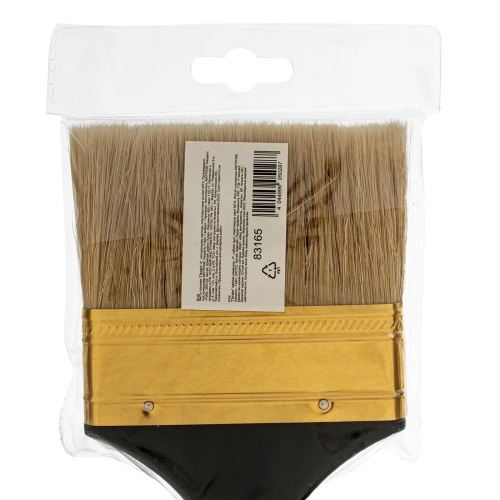 Кисть плоская "Профи" 4", натуральная щетина, пластмассовая ручка MTX фото 5