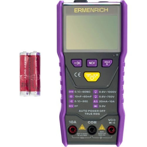 Цифровой мультиметр Ermenrich (Эрменрих) Zing TC20, фиолетовый 83844 фото 9