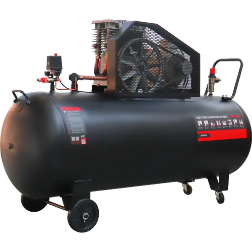 Компрессор ременной VERTON Air AC-500/1120R, 380/50 В/Гц, масл ремен, 1120л/мин, V500л, мощность5.5 кВт, макс давление12.5 бар, двиг, Медь, двухступ.голов 01.14017.25122 фото 10