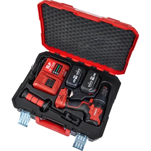 Дрель аккумуляторная ударная Elitech ДА 21УБЛ2 (20В, 2*4Ач, 120Нм) 205683 фото 10