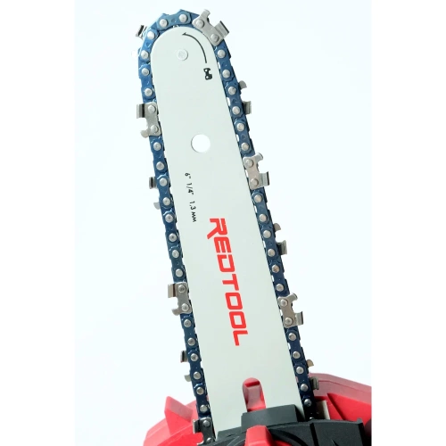 Аккумуляторная цепная пила REDTOOL BS-2125 20В, шина 6", максимальная режущая способность 150 мм RT 2125 фото 6