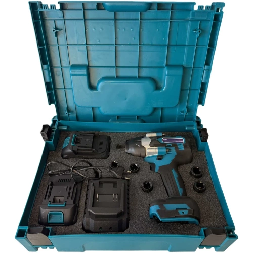 Гайковерт аккумуляторный ударный AktiTool BG204 SET (700 H*m, 20В, Li-ion аккумулятор 4000 mAh 2 шт, ЗУ, набор головок, кейс) 101311 фото 6