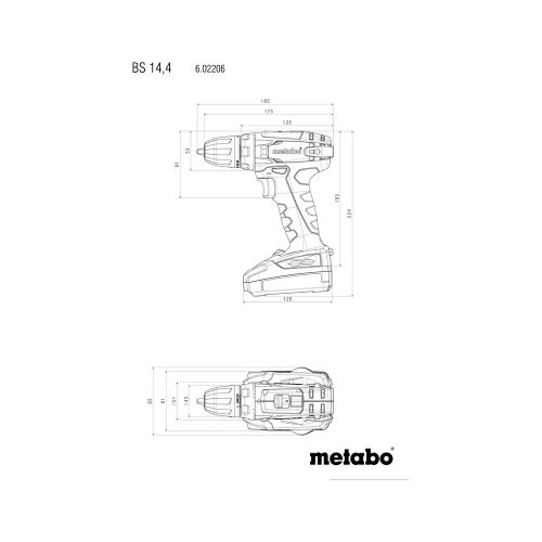 Аккумуляторная дрель Metabo BS 14.4 с набором оснастки 602206880 фото 7