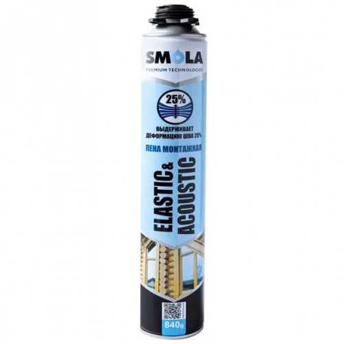 Профессиональная всесезонная монтажная пена Elastic&Acoustic Smola