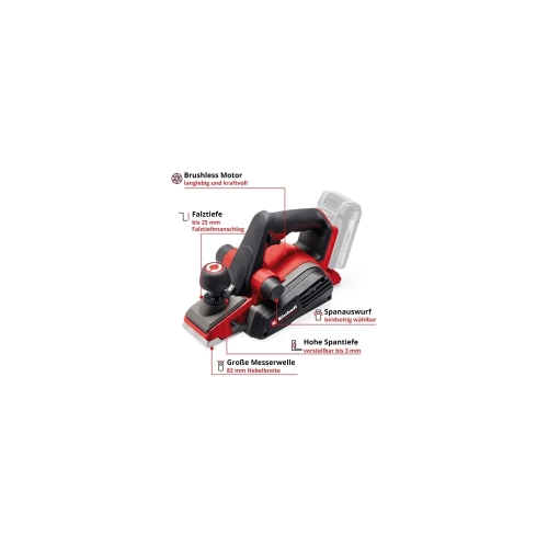 Аккумуляторный рубанок Einhell PXC TP-PL 18/3 Li BL, 18 В, 82 мм, 0-3 мм, без АКК и ЗУ 4345405 фото 7