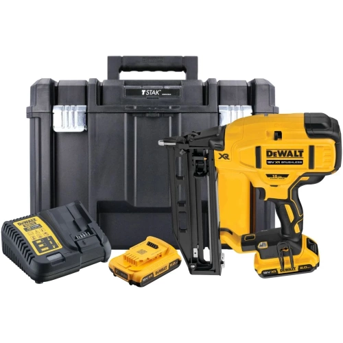 Аккумуляторный гвоздезабивной пистолет Dewalt DCN662D2, 18В, 48Дж, с 2 АКБ 2 Ач и ЗУ, в кейсе TSTAK DCN662D2-QW