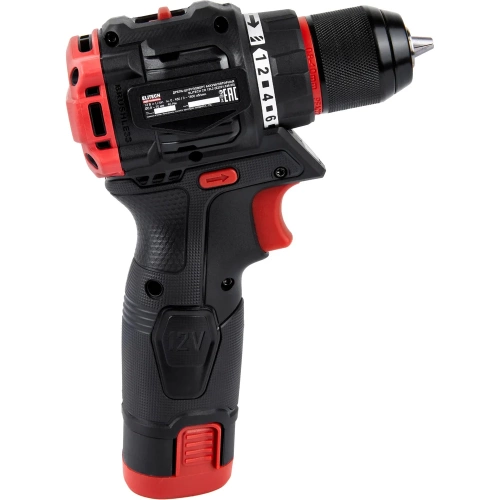 Дрель аккумуляторная Elitech CD 12L2 (12В, 2х2Ач, 40Нм, BL) HD 205713 фото 4