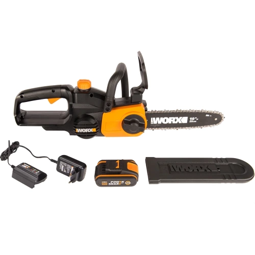 Аккумуляторная цепная пила WORX 20в, 25 см, 2ач х1 и зу 2а WG322E.1 фото 7