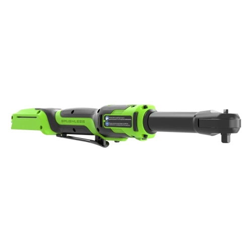 Гайковерт-трещотка аккумуляторный GreenWorks GD24RWX удлиненная, 24В, б/щет, 0-250 об/мин, 1/2DR, 80Нм, 170 мм, без АКБ и ЗУ, сумка 3804207 фото 5