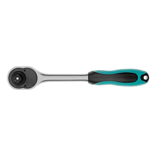 Ключ-трещотка 3/8", CrV, 72 зуба, с быстрым сбросом, матовый хром Stels фото 4