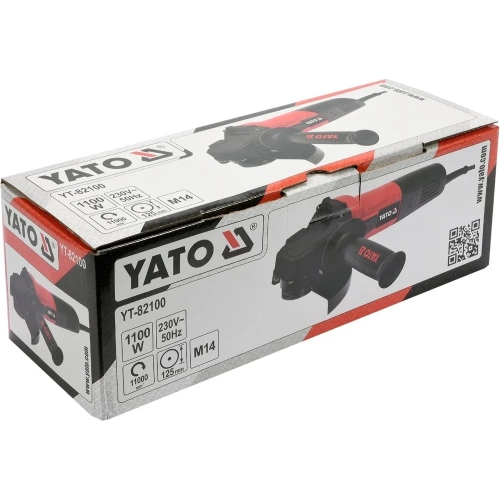 Углошлифовальная машина YATO 1100 Вт, 125 мм YT-82100 фото 3