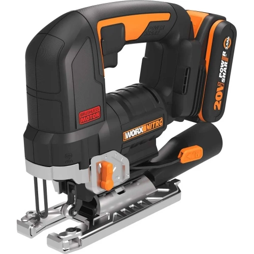 Аккумуляторный бесщеточный лобзик WORX 20 В, 2.5 Ачх1, ЗУ 2 А, кейс WORX WX542 фото 3