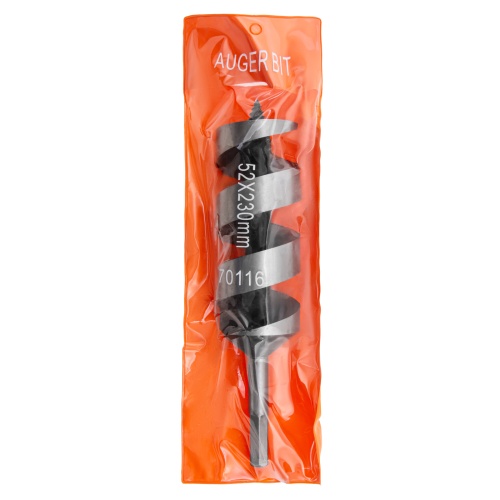 Сверло по дереву шнековое, 52 х 230 мм, шестигранный хвостовик Matrix фото 4