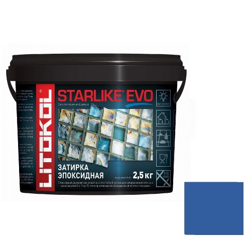 Затирка эпоксидная для швов Litokol Starlike Evo S.350 Blu Zaffiro 2,5 кг