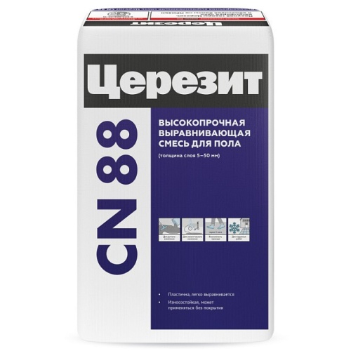 Смесь для пола выравнивающая Ceresit CN 88 высокопрочная 25 кг