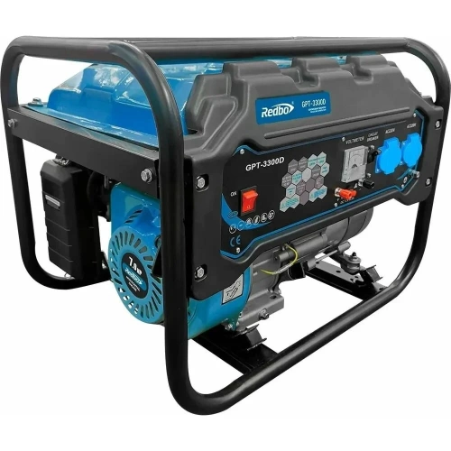 Бензиновый генератор Redbo GPT-3300D 3.0 кВт./3.3 кВт, ручной стартер 35818