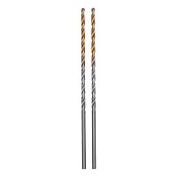 Сверло спиральное по металлу 2,5 х 95 мм Р6М5, Golden Tip, удлиненное, 2шт. Denzel