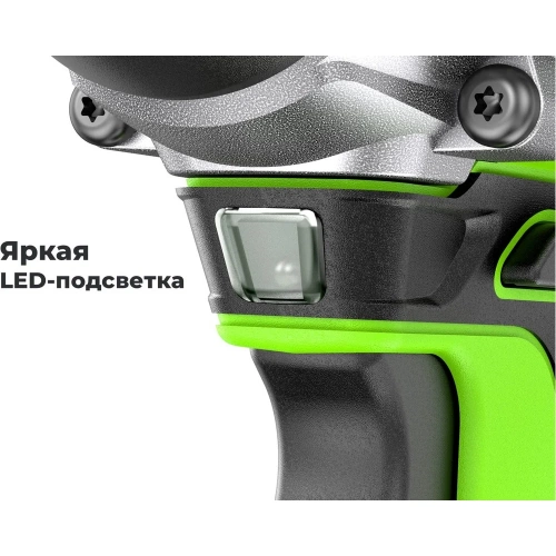Гайковерт ударный GreenWorks G24IW200, 24V, б/щет, 0-2400об/мин, 3200уд/мин, 3/8'', 200Нм, 1x2Ач, ЗУ, коробка 3803607VUA фото 6