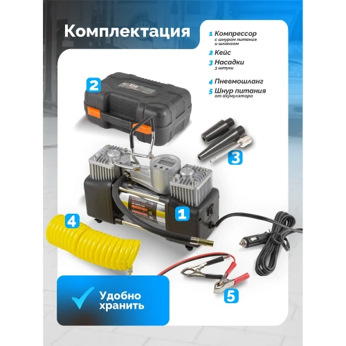 Компрессор поршневой автомобильный Forsage 12V F-98(30183) фото 6