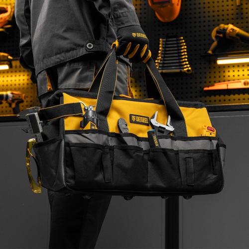 Сумка для инструмента, 500х245х300 мм, 20 карман.,съемный органайз. 10 карман.,наплеч. рем. Denzel фото 18