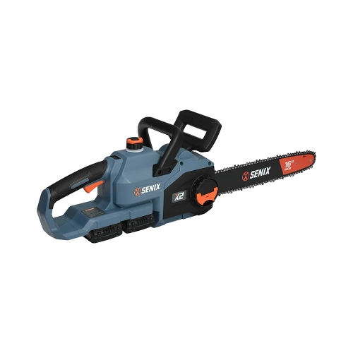 Пила цепная аккумуляторная SENIX 2x2 40V, 40см, 2 акб, 1зу CSX2-M2-EU фото 6
