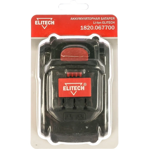 Аккумулятор Li-Ion, 18 В, 4 Ач Elitech 1820.067700 фото 5