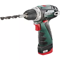 Аккумуляторная дрель-шуруповерт Metabo PowerMaxx BS 12 В, 2х2 Ач, Li-Ion, LC40, патрон, кейс 600080500
