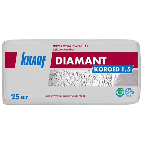 Штукатурка цементная декоративная Knauf Диамант Короед 1,5 мм 25 кг