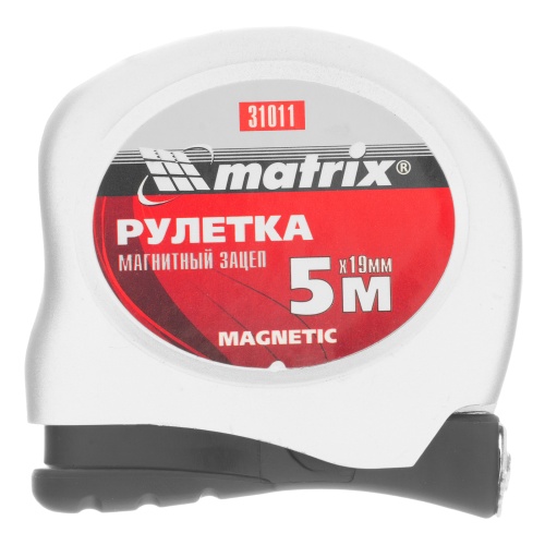 Рулетка Magnetic,5 м х 19 мм,магнитный зацеп Matrix фото 4