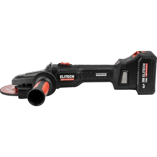 Шлифмашина угловая аккумуляторная Elitech CAG 2012DSL (125мм,20В,1х4Ач,BL) HD 210318 фото 3