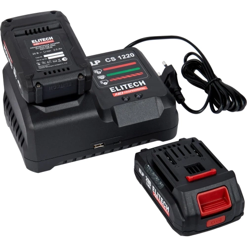 Аккумуляторная дрель Elitech CD 20SL2 (20В, 2х2Ач, 60Нм, BL) HD 205717 фото 11