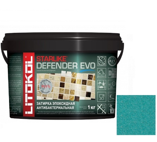 Затирка эпоксидная для швов Litokol Starlike Defender Evo S.410 Verde Smeraldo 1 кг