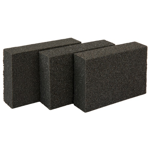 Губка для шлифования, 100 х 70 х 25 мм, средняя жестк, 3 шт, P 60/80, P 60/100, P 80/120 Matrix фото 2
