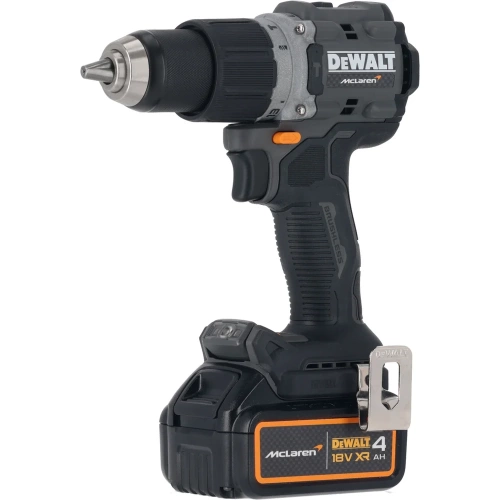 Ударная дрель-шуруповерт Dewalt McLaren Limited Edition DCD85MM2T, 18 В, 2000 об/мин, с 2 АКБ 4 Ач и ЗУ, в кейсе TSTAK DCD85MM2T-QW фото 4