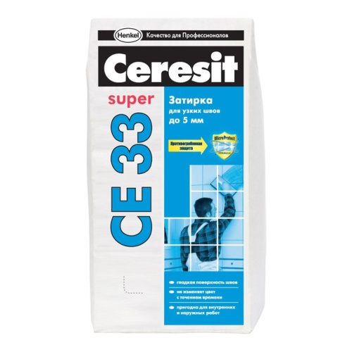 Затирка цементная Ceresit CE 33 Super серая 25 кг фото 3