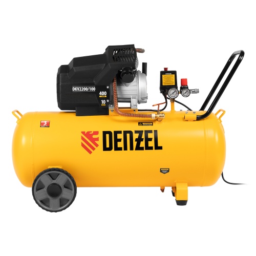 Компрессор воздушный DKV2200/100, Х-PRO 2.2 кВт, 400 л/мин, 100л Denzel фото 6