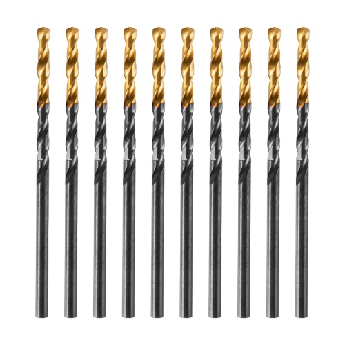 Сверло по металлу, 2,5 мм, HSS-Tin, Golden Tip, 10 шт. Denzel