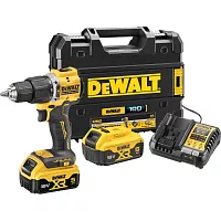 Аккумуляторная ударная дрель-шуруповерт DEWALT 18 В, 1650 об/мин, 28050 уд/мин, с 2 АКБ 5 Ач и ЗУ, в кейсе TSTAK DCD100YP2T DCD100YP2T-QW