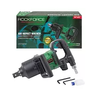 Пневмогайковерт ударный Rockforce с коротким валом,реверсом и регулировкой усилия 1''(2000Hм, 6000 об/мин,6.3bar,320 л/мин,7.8кг) RF-RP7463(50506)