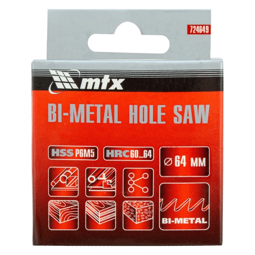 Коронка Bimetal, 64 мм Matrix фото 7