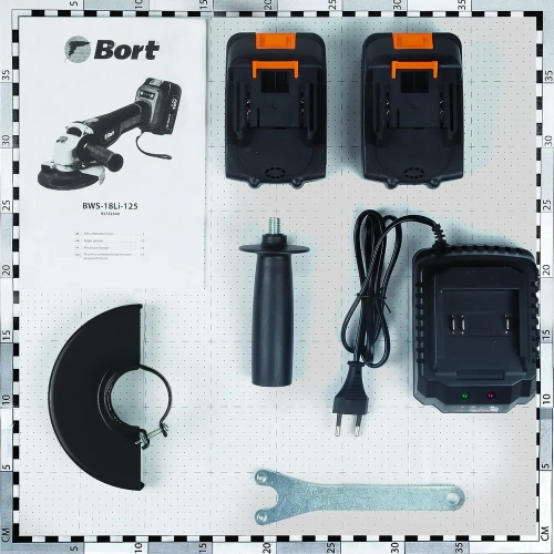 Шлифовальная угловая аккумуляторная машина BORT BWS-18Li-125 93722340 фото 9