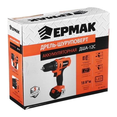 Аккумуляторная дрель-шуруповерт ЕРМАК ДША-12C 646-312 фото 8