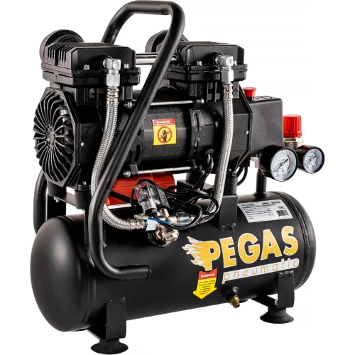 Малошумный безмасляный компрессор Pegas pneumatic PG-602 профессиональная серия 6619 фото 3