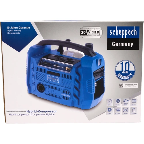 Автомобильный аккумуляторный компрессор Scheppach Airforce 6 без АКБ и ЗУ 5906159901 фото 4