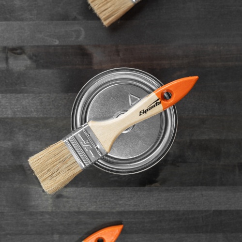 Кисть плоская Slimline 1.5" (38 мм) натуральная щетина, деревянная ручка Sparta фото 6