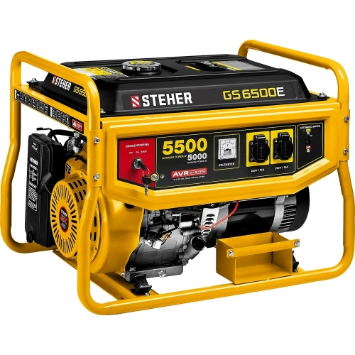 Бензиновый генератор STEHER с электростартером GS-6500Е