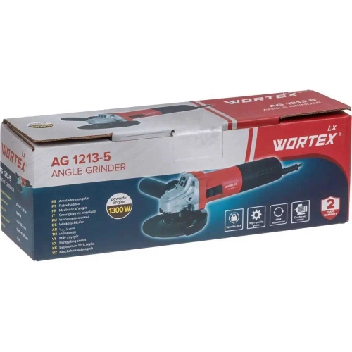 Одноручная углошлифмашина WORTEX LX AG 1213-5 в коробке 1300 Вт, 125 мм, 5000-11000 об/мин 1335895 фото 8