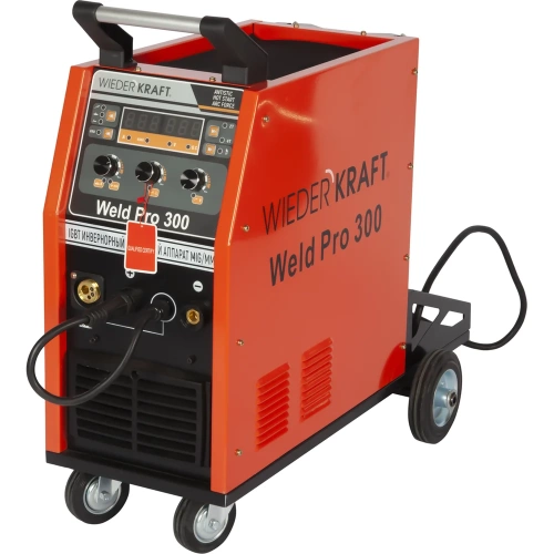 Сварочный инверторный аппарат WIEDERKRAFT 300A 380В MIG/MAG/MMA/Lift TIG горелка 24AK WELD Pro 300